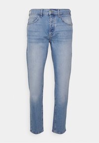 Světle modré denimové džíny se straight fit, pětikomorovým designem a zapínáním na knoflík a zip. Obsahují jemné blednutí a šisování.