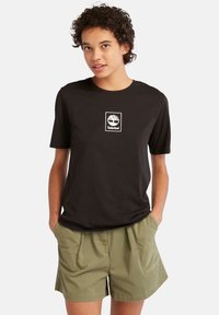 Timberland STACK LOGO REGULAR TEE - T-Shirt print - black