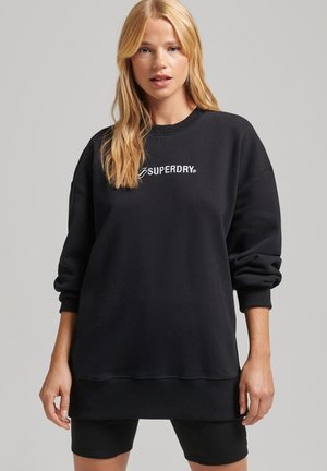 LOGO APPLIQUE OVERSIZED CREW - Sweatshirt - black