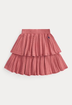 Polo Ralph Lauren MINI-CABLE TIERED COTTON SKIRT 7-14Y - Φούστα σε γραμμή Α - pink