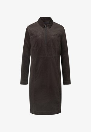 Street One Studio, KNIELANGES KLEID AUS CORD MIT ZIPPER - Shirt dress - black coffee