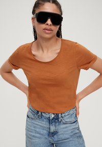 QS O SHAPE - T-shirt basique - zimt