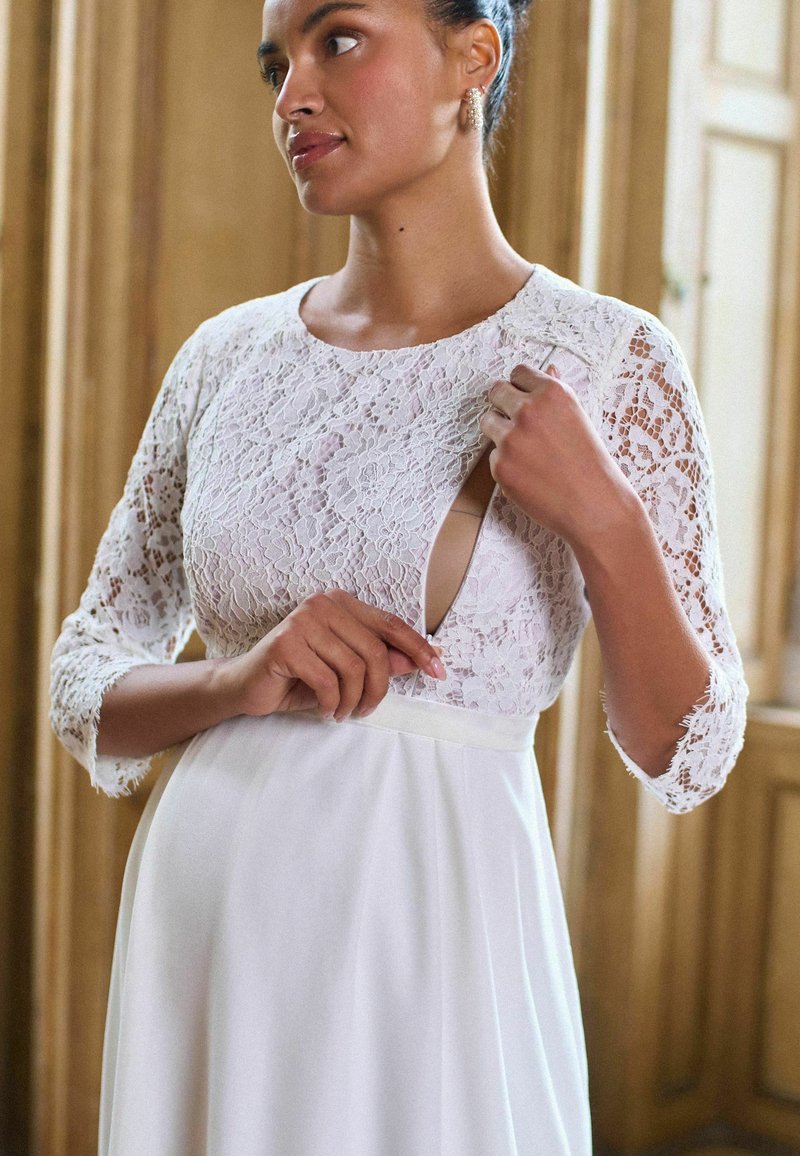 Wedding Breastfeeding Dresses For Weddings Seraphine Maternity Lace Sleeve Silk Premium Dress In Blue Lyst Wedding Breastfeeding Dresses For Weddings Seraphine Maternity Lace Sleeve Silk Premium Dress In Blue Lyst