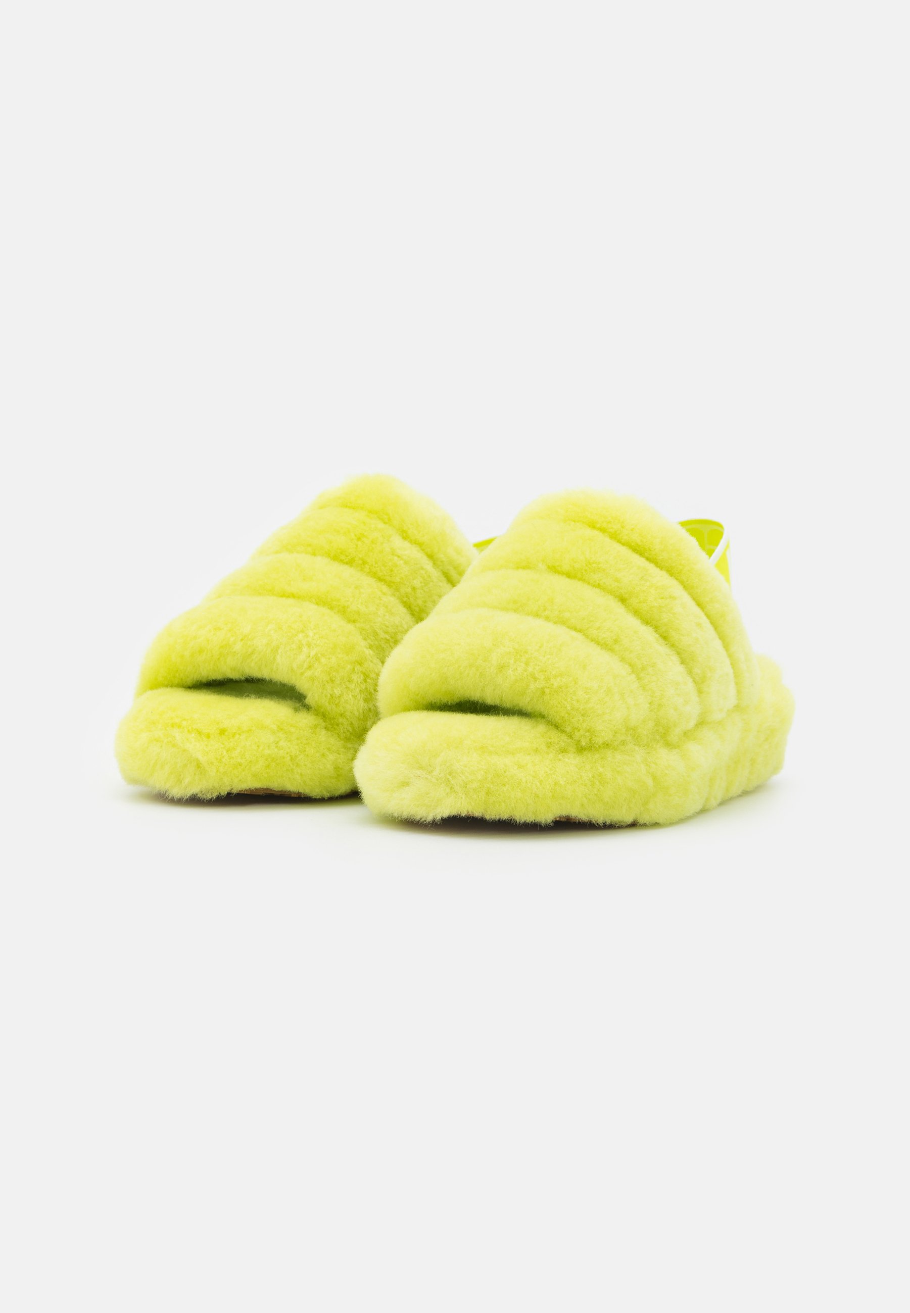 yellow fluffy slippers ugg