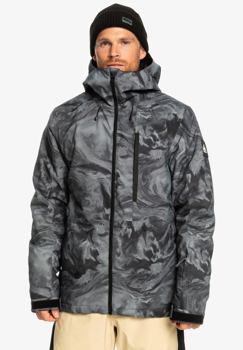 Quiksilver MISSION PRINTED JK - Snowboard jacket - resin tint true black