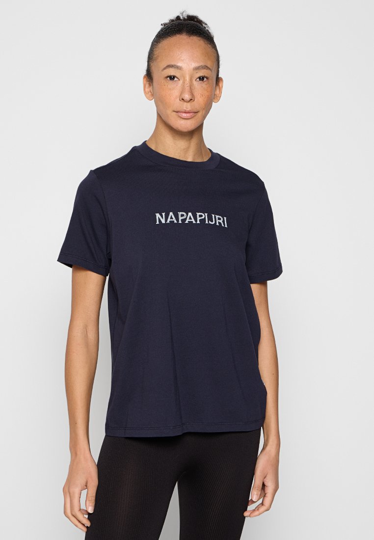 Napapijri T-shirt print donkerblauw Napapijri T-shirt print donkerblauw