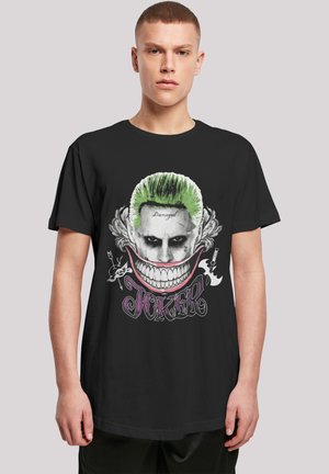 F4NT4STIC SUICIDE SQUAD JOKER  SMILE - Apdrukāts T-krekls - black