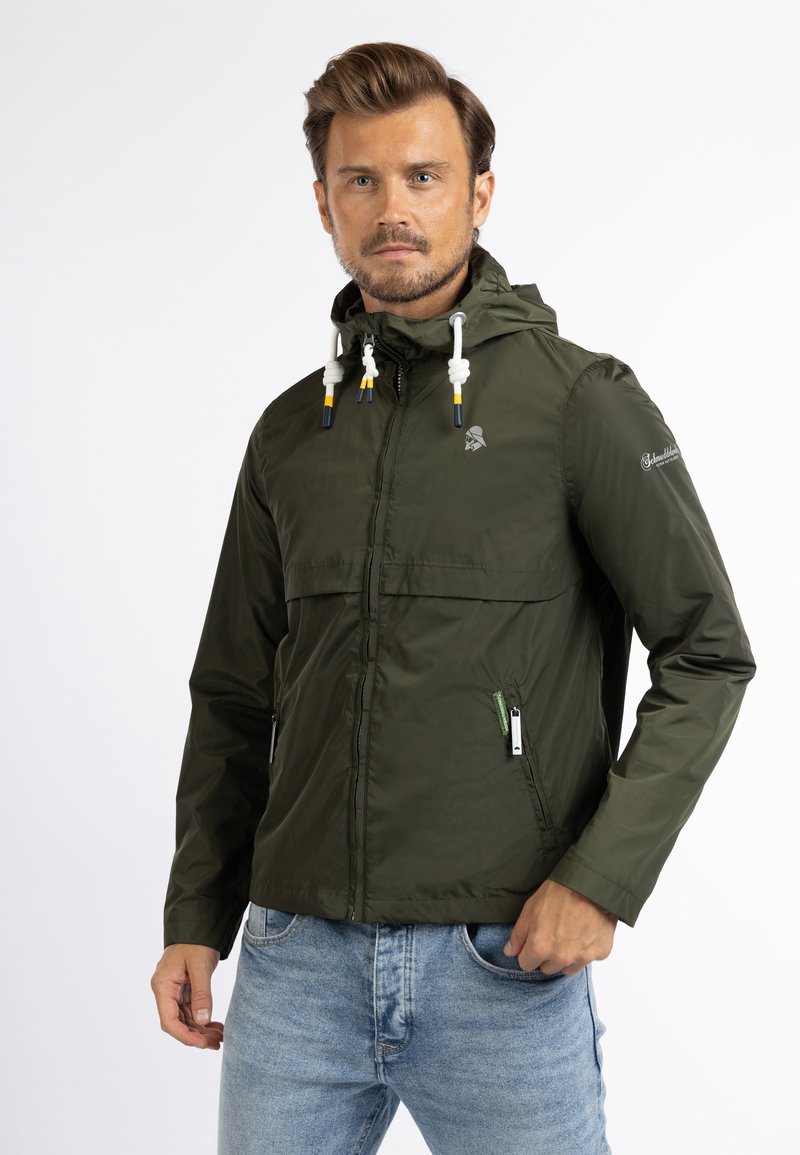 Veste Imperméable Légère Avec Capuche Surplus Armée Belge - Couleur Olive, Vintage, Neuf