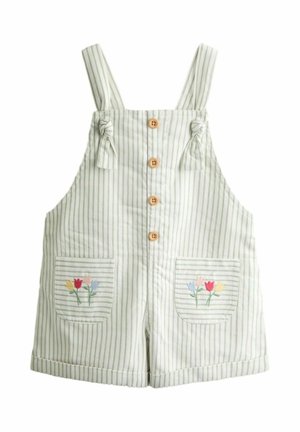 REGULAR FIT - FLORAL EMBROIDERED STRIPE - Tuinbroek - green