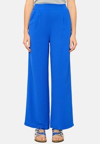 WIDE LEG - Trousers - electric blue