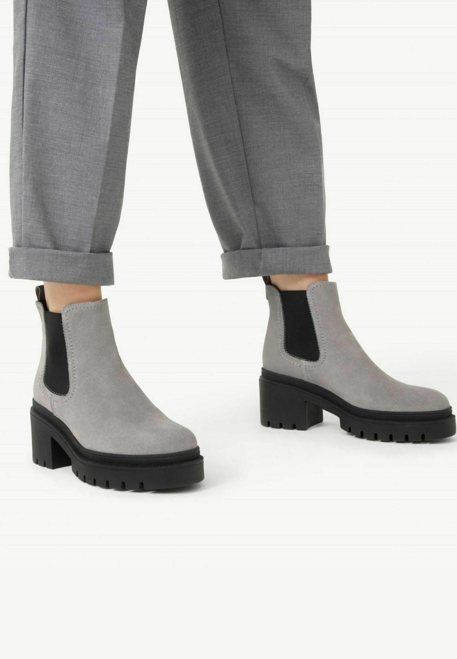 Tamaris Ankle boots - grey suede/grey 