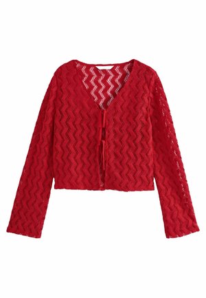 Next LIGHTWEIGHT TIE FRONT LONG SLEEVE  REGULAR FIT
 - Chaqueta de punto - red