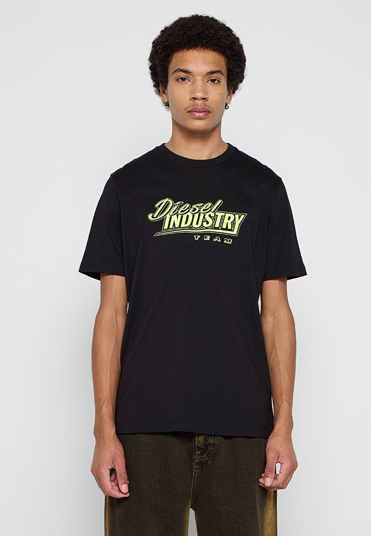 Diesel T-shirt print zwart