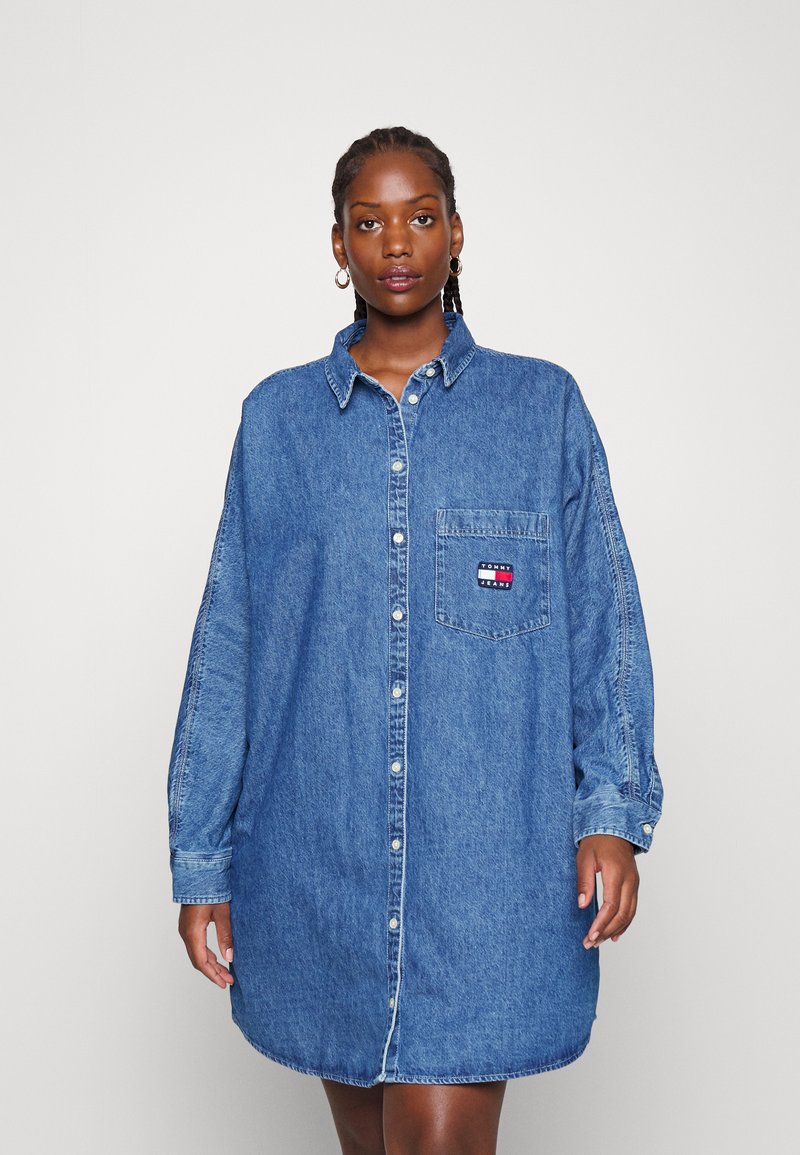 Tommy Jeans Curve BOYFRIEND DRESS Denim dress denim medium/blue