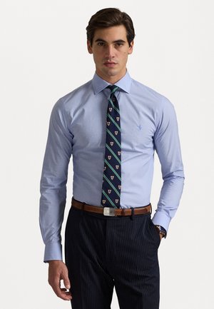 SLIM FIT GINGHAM DOBBY SHIRT - Button down-skjorte - blue/white