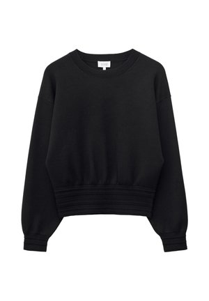 & OTHER STORIES, & OTHER STORIES RIB-TRIM KNITTED JUMPER - Jersey de punto - black