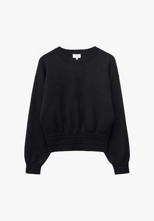 & OTHER STORIES, & OTHER STORIES RIB-TRIM KNITTED JUMPER - Jersey de punto - black