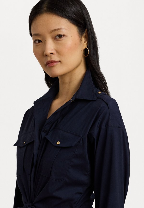 TIE FRONT COTTON BLEND SHIRT - Button-down blouse4