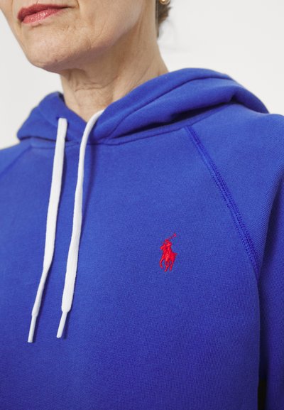 Polo Ralph Lauren SHRUNKEN FIT FLEECE HOODIE - Sportinis megztinis - graphic royal