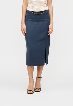 NICLA SLIT - Pencil φούστα - blue