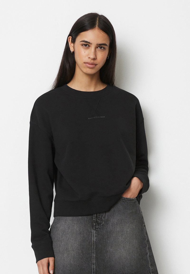 Marc O'Polo DENIM CREWNECK - Sweatshirt - black_multi