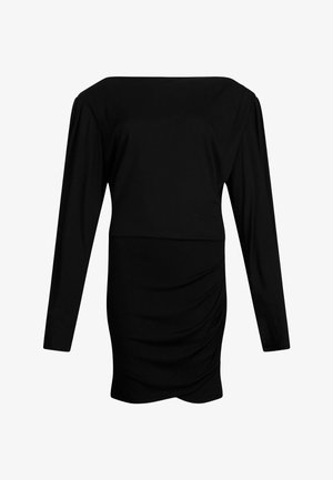 LIU JO DRAPED - Obleka iz džersija - black