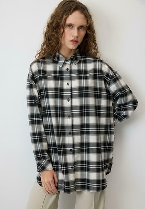 RELAX FİT PLALO - Hemdbluse - black