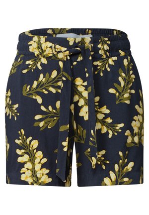 Street One Studio, MID WAIST SHORTS MIT FLORALEM PRINT - Short - maritime blue