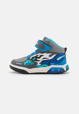 INEK LIGHT UP BOY - Sneakers high - grey/light blue