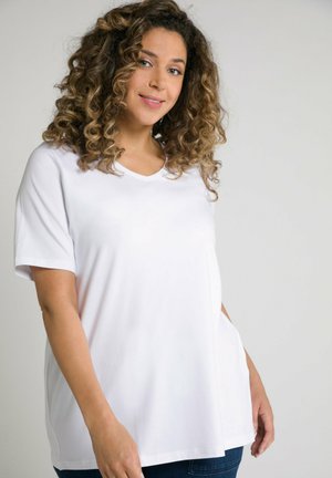 V-AUSSCHNITT HALBARM - T-shirt basic - white