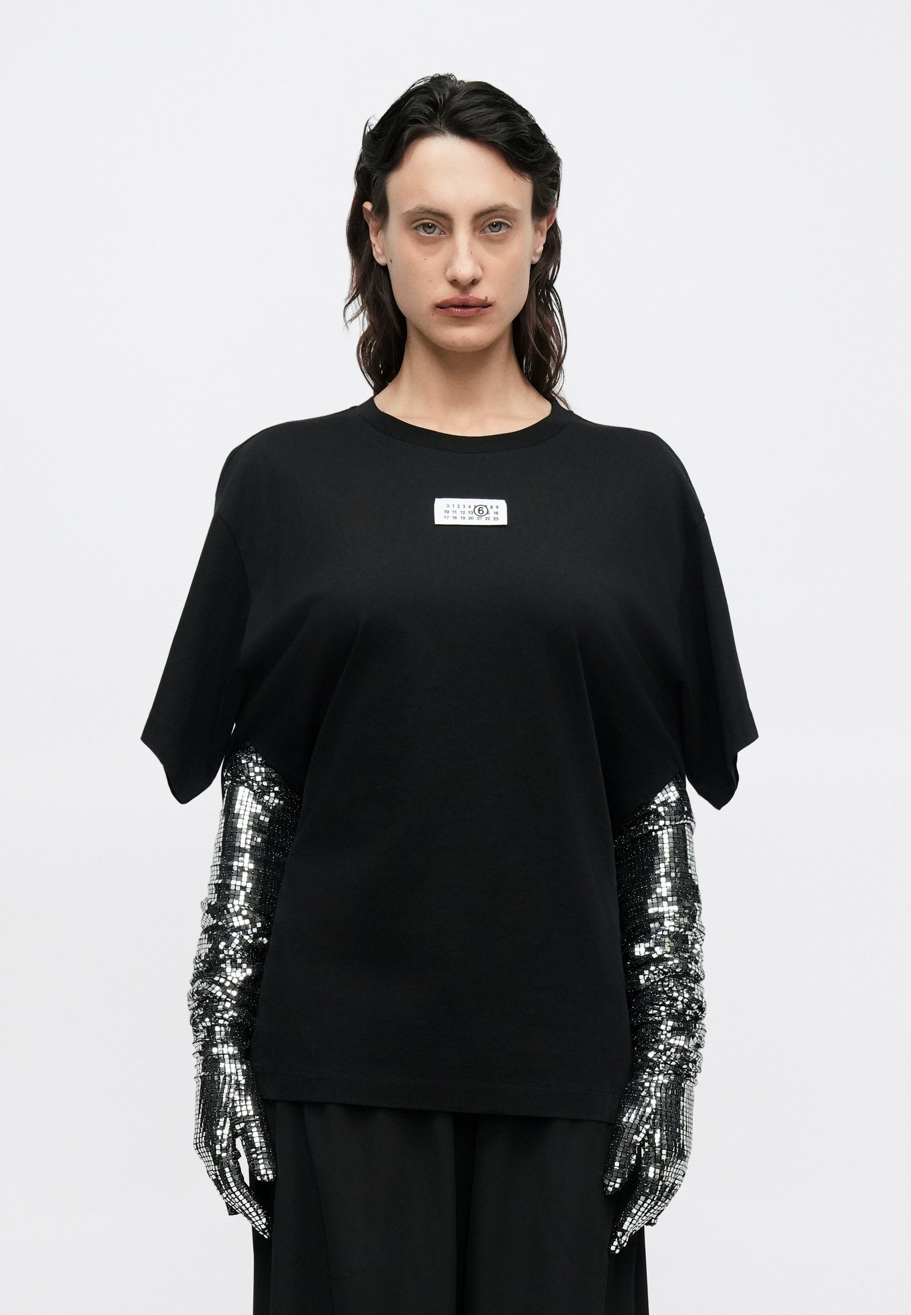 MM6 Maison Margiela Basic T-shirt - black - Zalando.co.uk