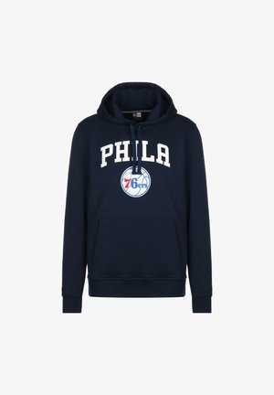 New Era NBA TEAM LOGO PHILADELPHIA 76ERS KAPUZENPULLOVER HERREN - Jersey con capucha - blue