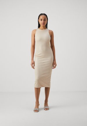 FRANKIE GLITTER MIDI DRESS - Trikotaažkleit - gold