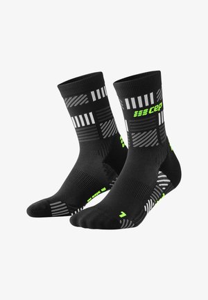 CEP COMPRESSION MID CUT THE RUN LIMITED 2024.2 - Sportsocken - black neon yellow