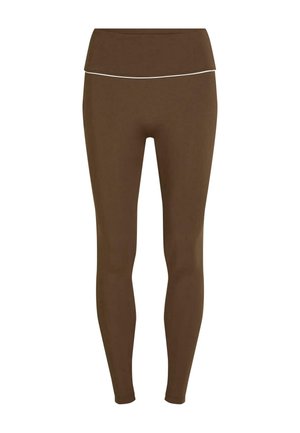 KARL LAGERFELD, CONTRAST PIPING - Bas de pyjama - chestnut