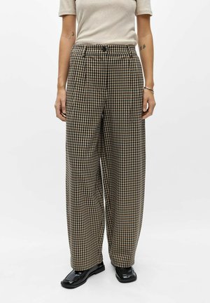 Object, TROUSERS CHECKED - Pantalon classique - camel