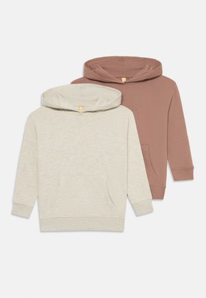 UNISEX 2 PACK - Hættetrøje - light brown/light grey