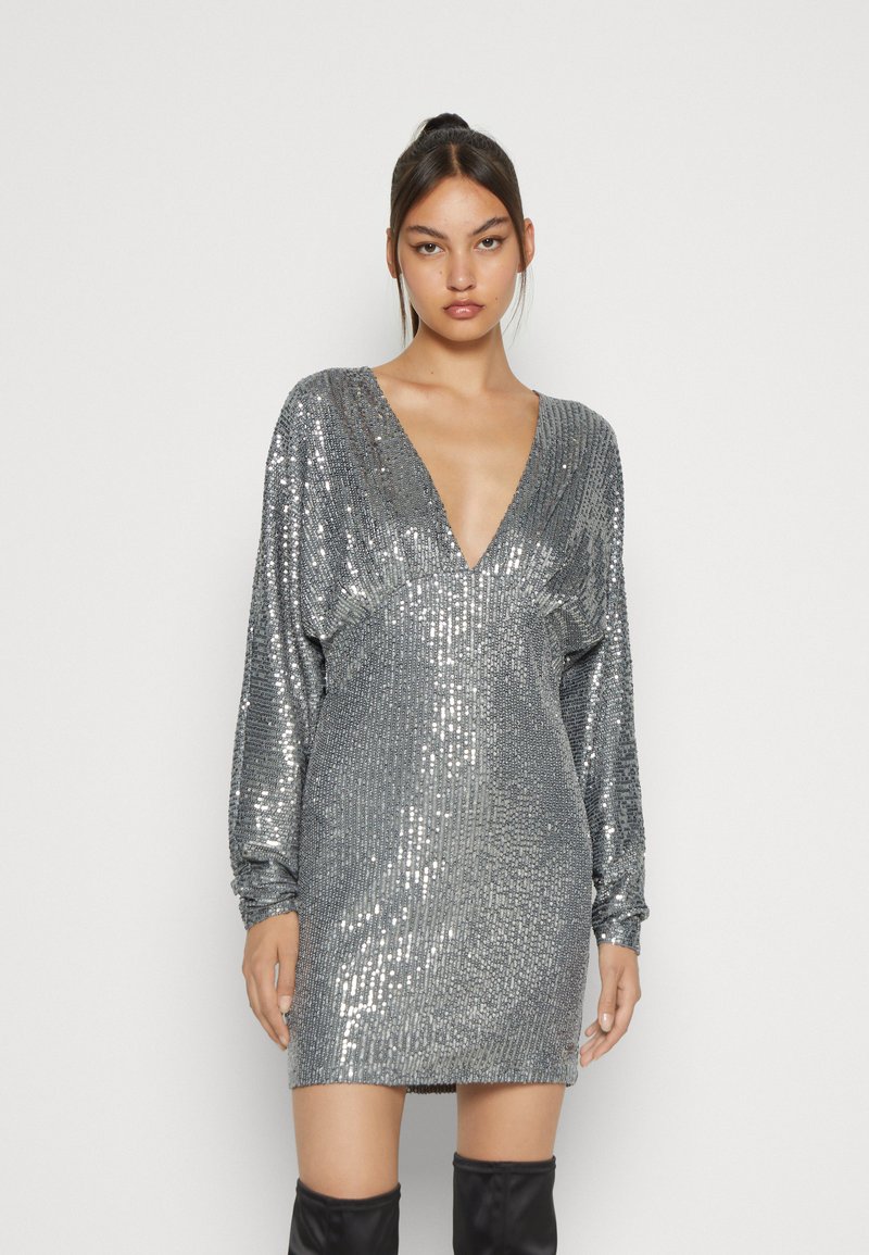 Colourful Rebel BELLE SEQUINS DEEP V NECK MINI DRESS - Cocktailjurk ...