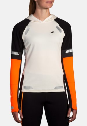 RUN VISIBLE THERMAL 2.0 - Longsleeve - ecru fluoro flash black