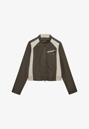 Bench, BENCH X SUPERDRY & CO BENCH RACER SHELL DOUBLE ZIP JACKET - Let jakke / Sommerjakker - black olive moonbeam