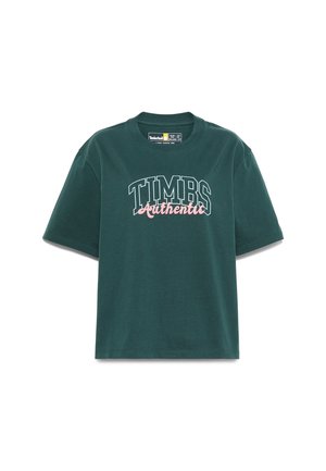 Timberland VARSITY GRAPHIC SHORT SLEEVE TEE - T-Shirt print - dark green