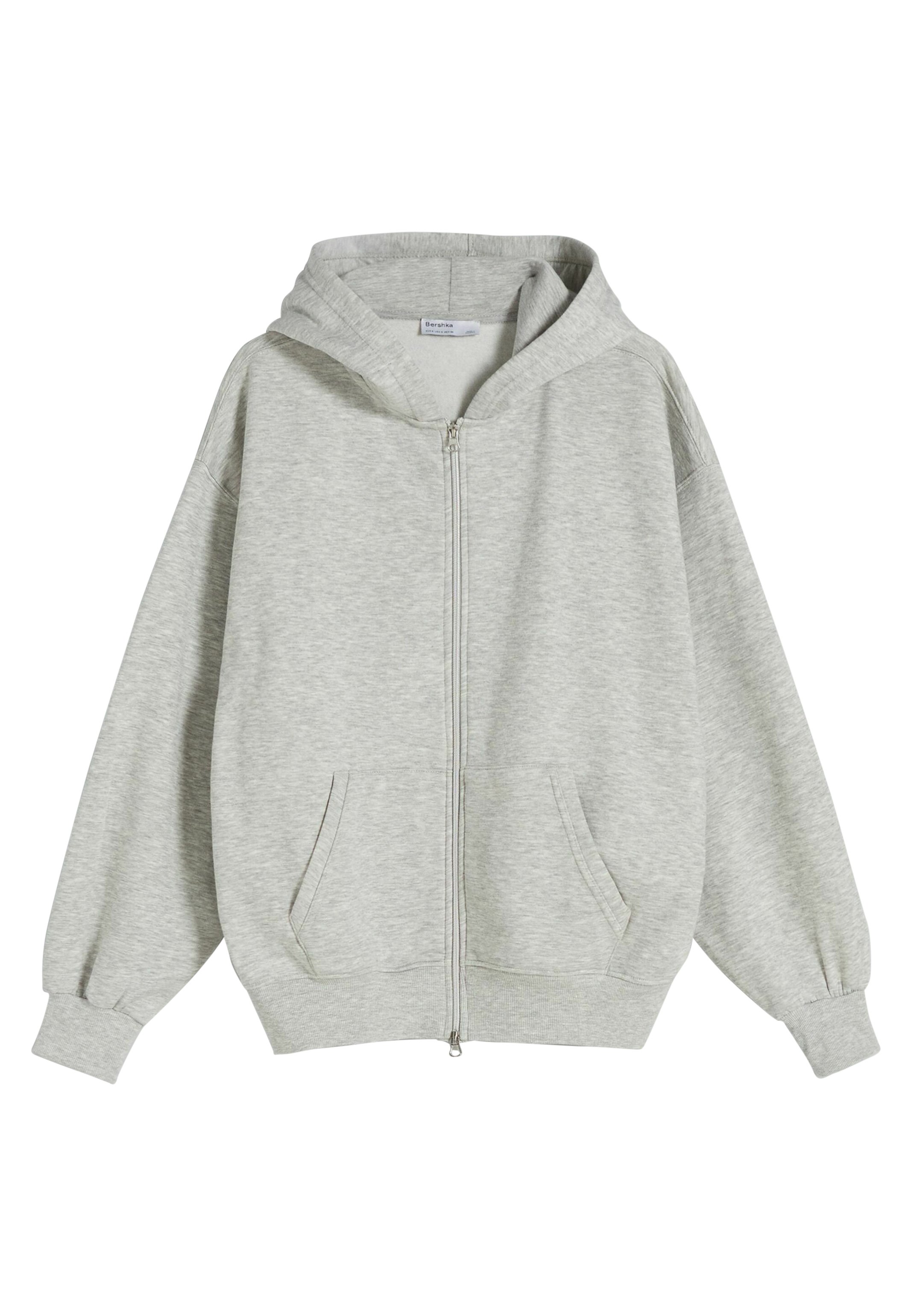 Grey zip-up sweatshirt