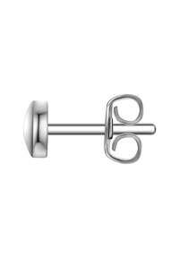 Cercei din argint cu un design rotund și bombat. Prezintă un stift drept și un închizător sigur cu două bucle rotunde. Textură netedă, finisaj lustruit.