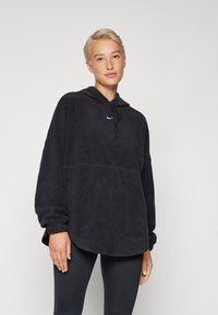 Nike Performance ONE HOODIE POLAR - Felpa con cappuccio - black/white