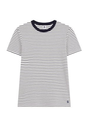 Petit Bateau L'ICONIQUE RAYÉ - T-shirt imprimé - dark blue/white