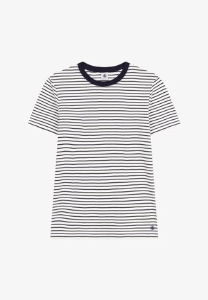 Petit Bateau L'ICONIQUE RAYÉ - T-shirt imprimé - dark blue/white
