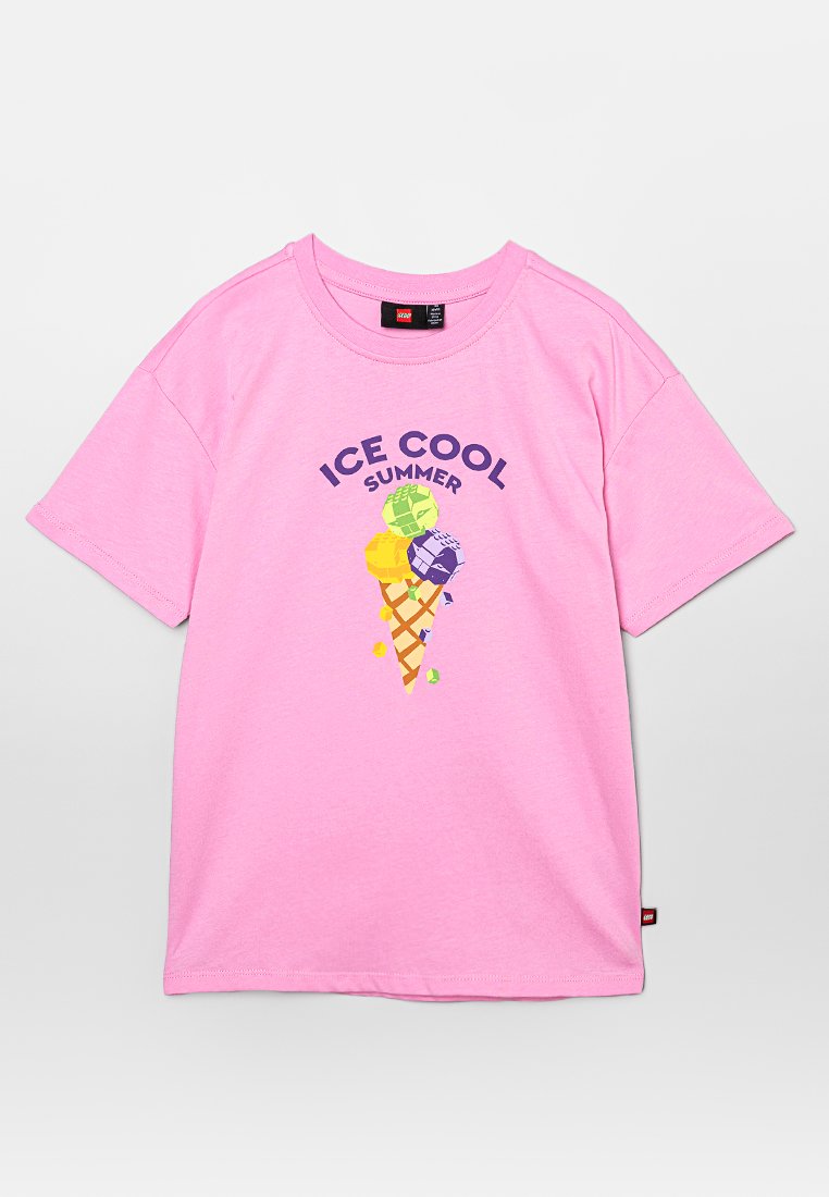 LEGO® kidswear T-shirt print donkerroze