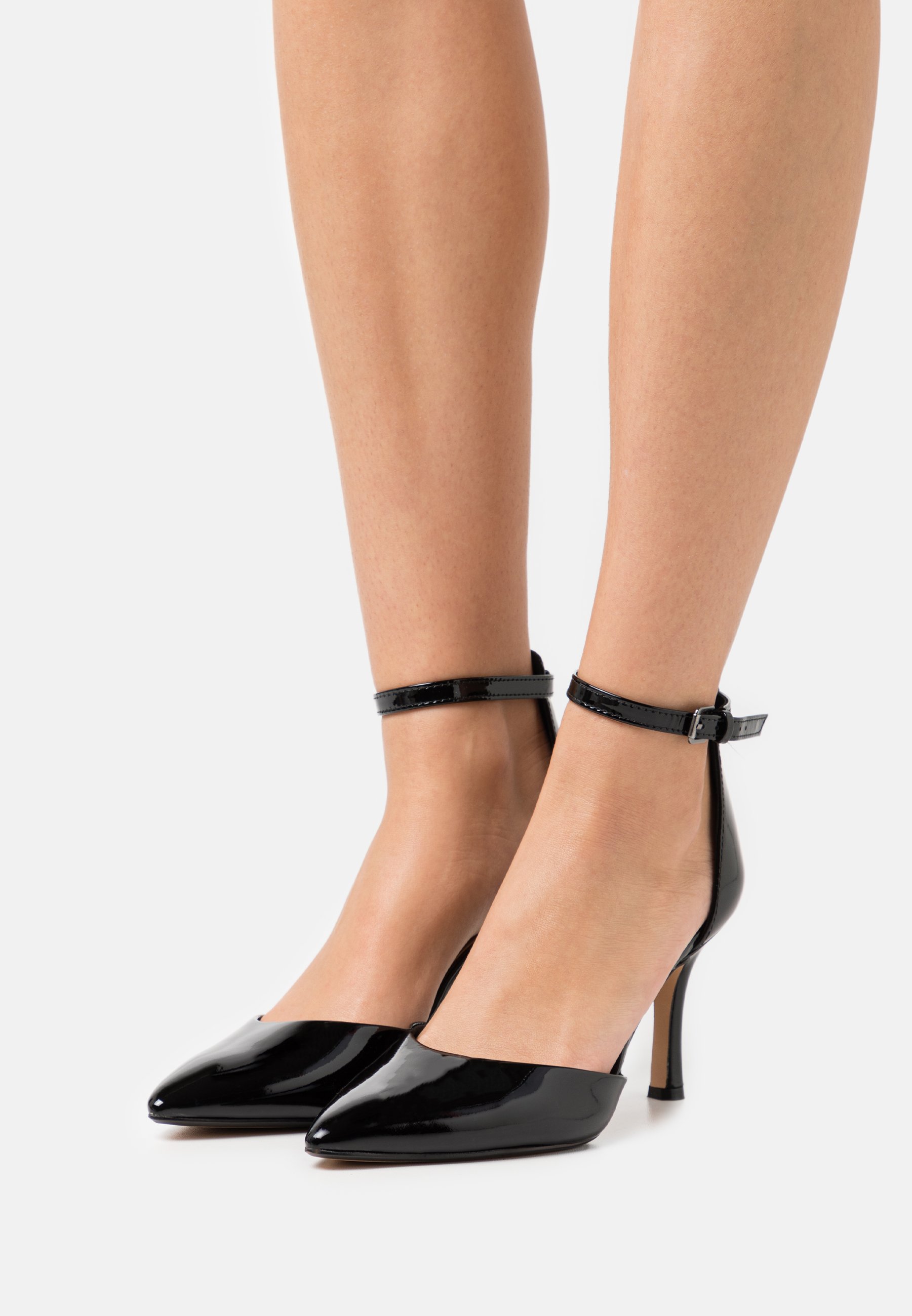 clarks heels with strap