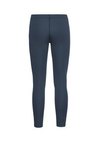 Marineblaue Active Leggings mit glatter Textur, schmaler Passform, elastischem Bund und ohne sichtbare Muster oder Hardwaredetails.