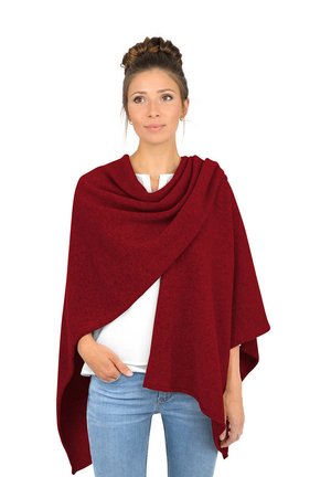 MERINO LAMBSWOOL CAPE - Gilet - flammenrot